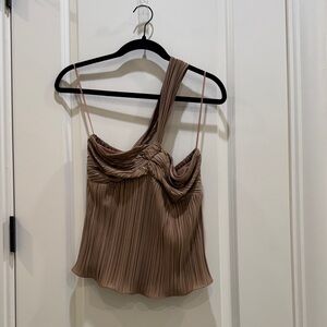 Heartloom Tan Pleated Camisole